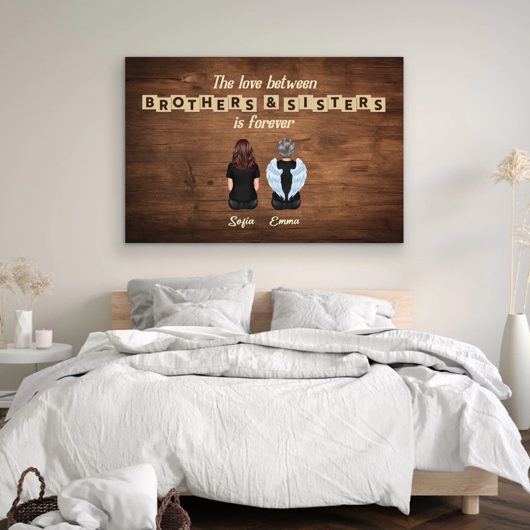 Personalised Canvas “Love between brothers & sisters is forever”