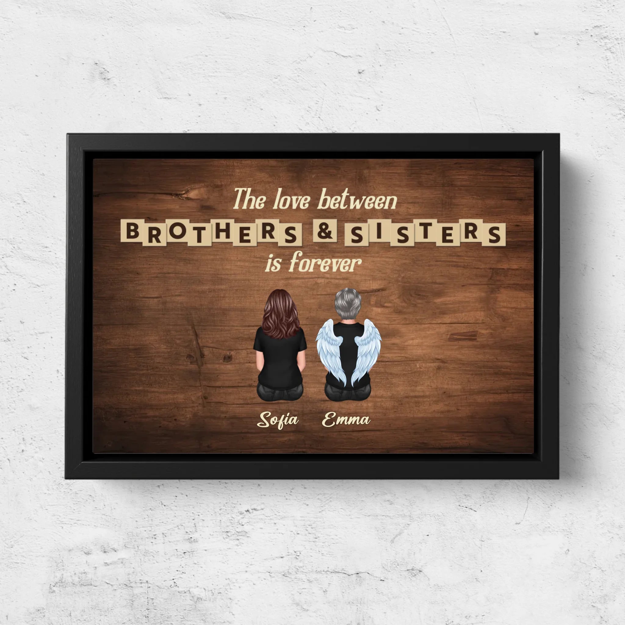 Personalised Canvas “Love between brothers & sisters is forever”
