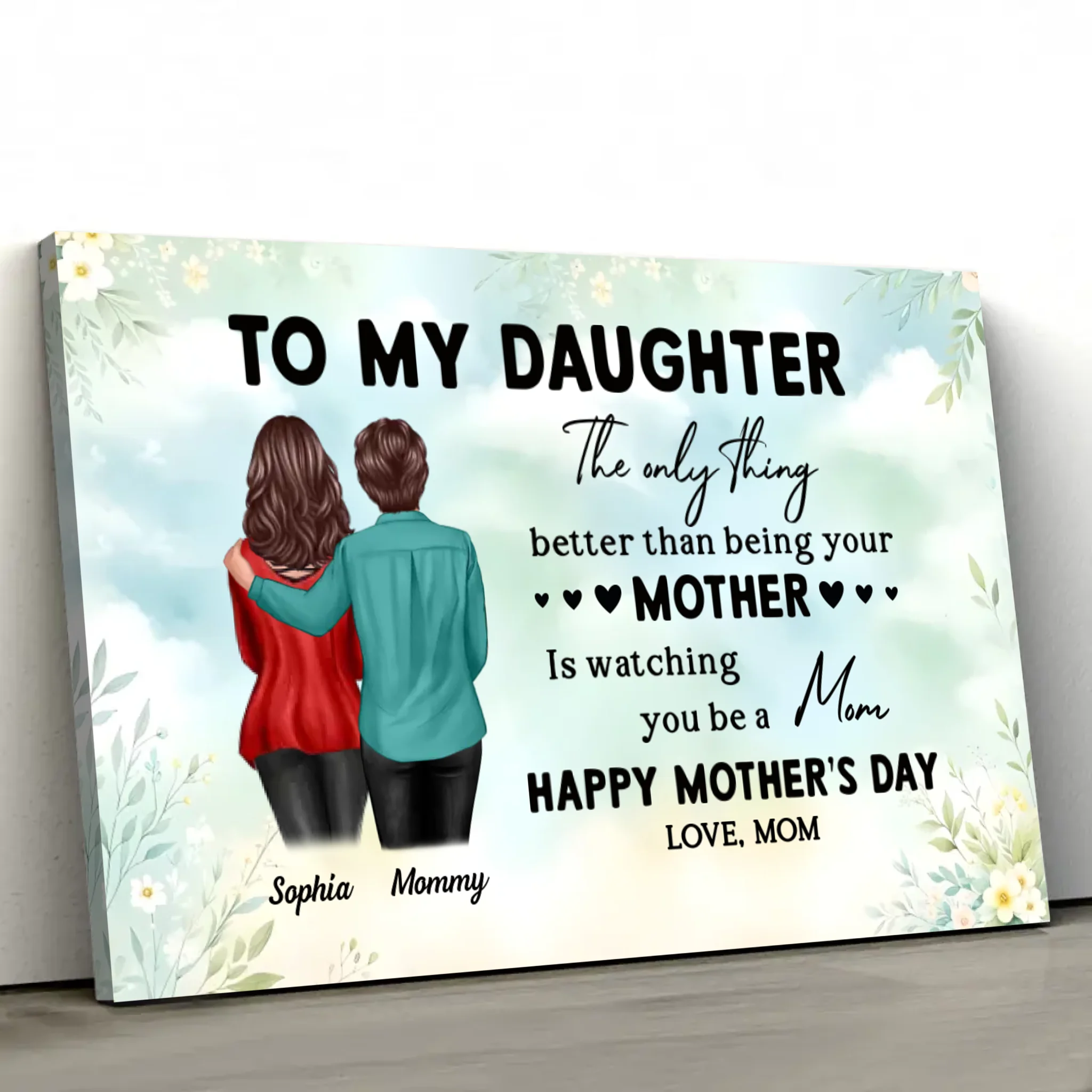 Personalised Canvas "From Mum To Daughter - Mother's Day Gift"