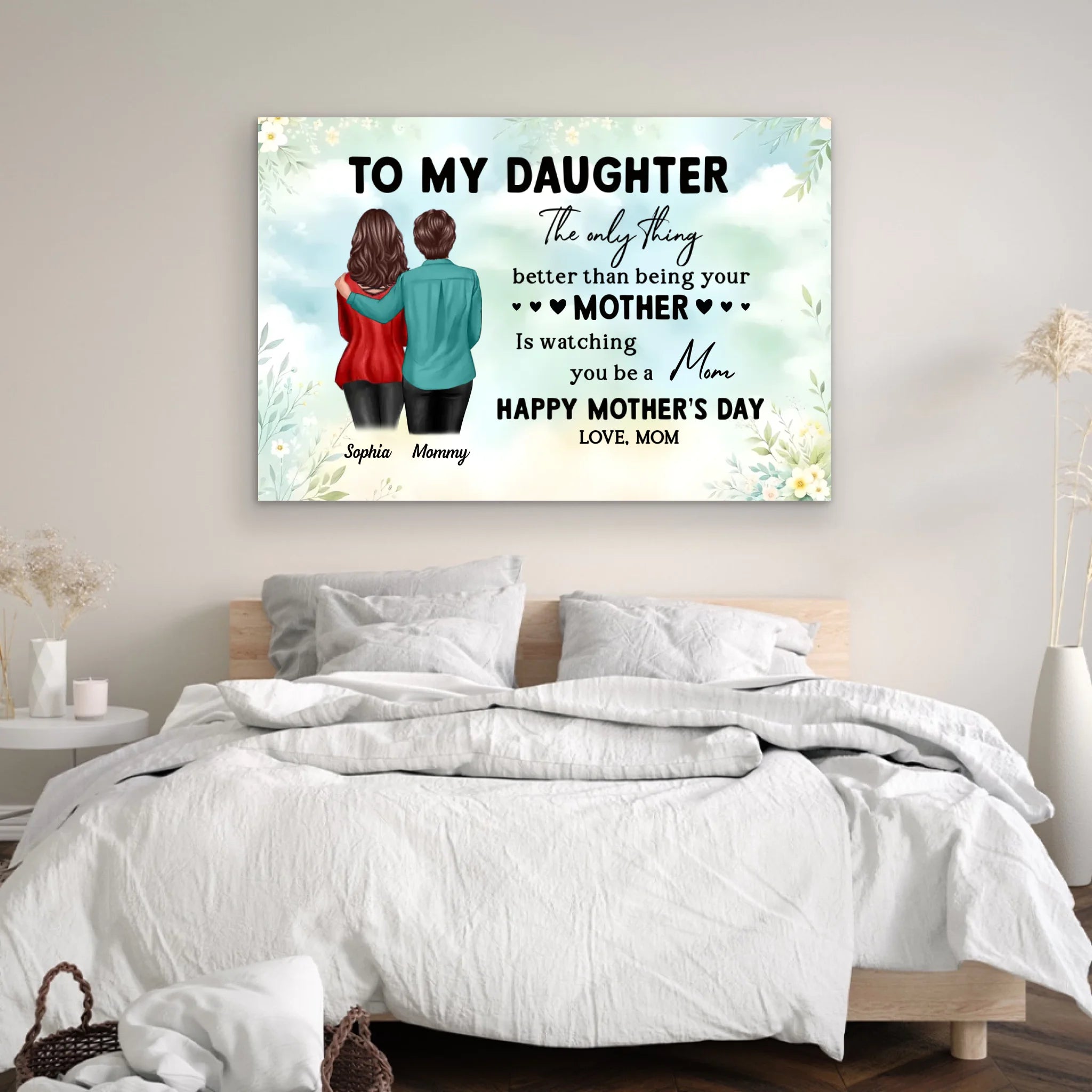 Personalised Canvas "From Mum To Daughter - Mother's Day Gift"