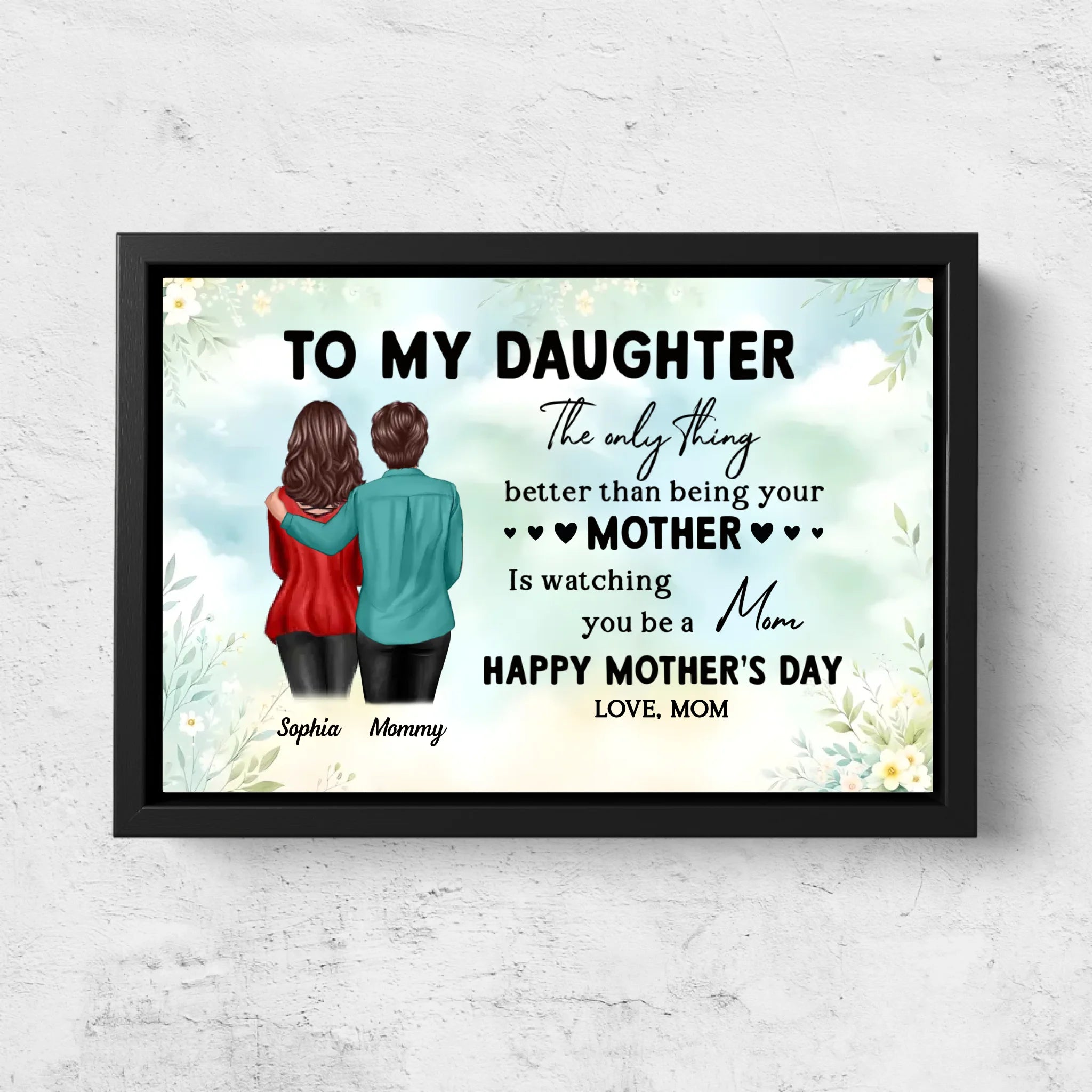 Personalised Canvas "From Mum To Daughter - Mother's Day Gift"