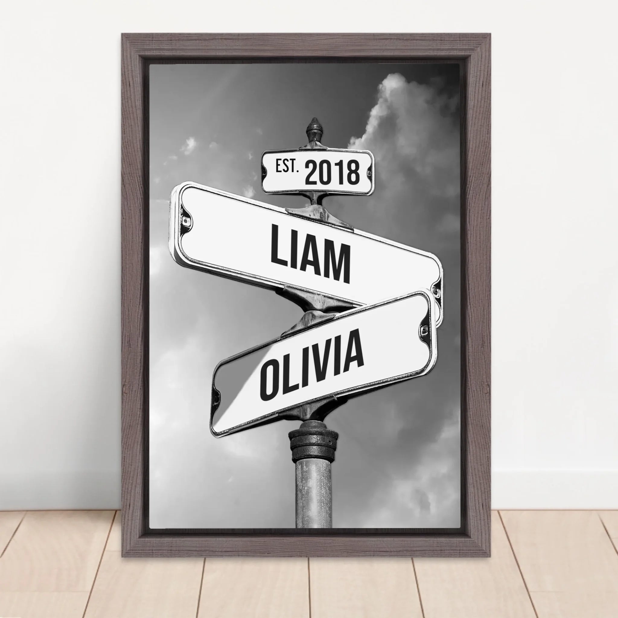 Vertical Framed Canvas-Oak 2026