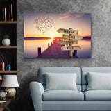 Personalized Canvas "Shared Signpost at the Pier“