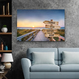 Personalized Canvas "Shared Signpost at the Beach Path“