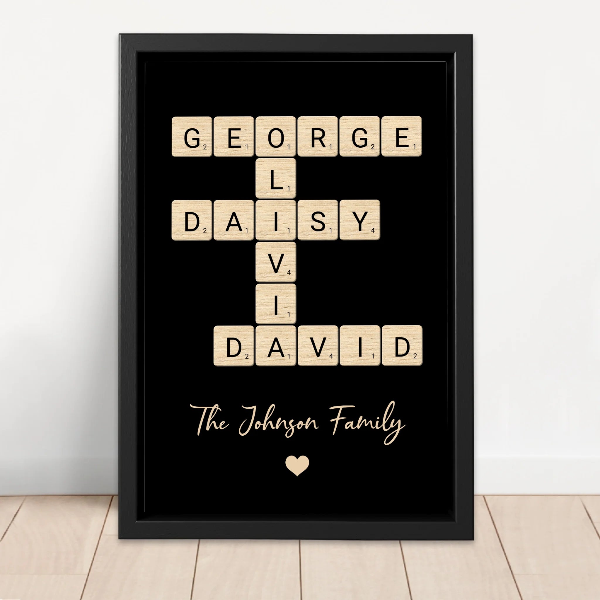 Personalised Canvas "Family Crossword Art"